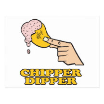 chipper dipper chip dip post card