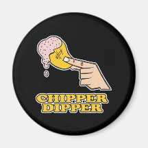 chipper dipper chip dip refrigerator magnet