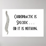 Chiropractic Poster: Chiropractic is Specific