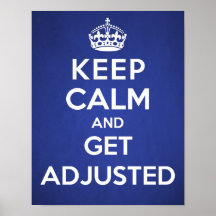 Chiropractic poster - Keep calm and get adjusted Print