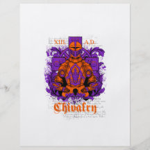 Chivarly affected orange purple personalized flyer