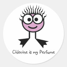 Chlorine is my Perfume Stickers - Pink
