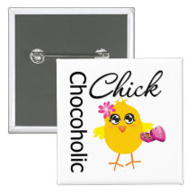 Chocoholic Chick Pin