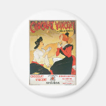 Chocolat Vincent Vintage Food Ad Art Refrigerator Magnets