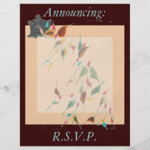 Chocolate Apricot Announcement Personalised Flyer