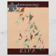 Chocolate apricot Wedding Flyer