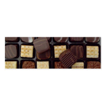 chocolate bookmark business card template