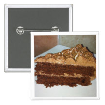 Chocolate Cake Pinback Button