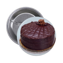 Chocolate cake pinback button