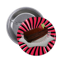 Chocolate cake pinback button