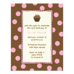 Chocolate Cherry Cupcake Invitations