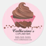 Chocolate Cupcake Bakery Stickers