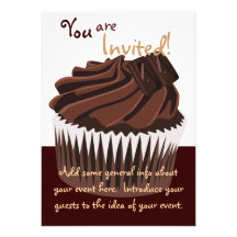 Chocolate Cupcake Invites