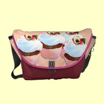 Chocolate Cupcake Pastry Bag messenger bags