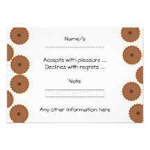 Chocolate Cupcake Pattern. Custom Invite