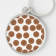 Chocolate Cupcake Pattern. Keychains