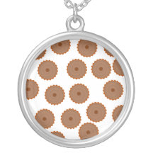 Chocolate Cupcake Pattern. Pendant