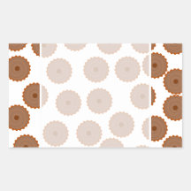 Chocolate Cupcake Pattern. Rectangle Stickers