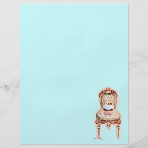 Chocolate Cupcake Pink French Chair Personalised Flyer