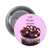 Chocolate cupcake - will blog for cupcakes button