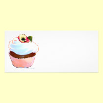 Chocolate Cupcake with Pansy rack cards