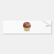 Chocolate fairy cake cupcake bumper sticker