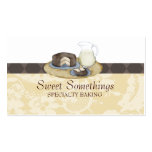 Chocolate frosted cake slice milk baking biz cards business cards