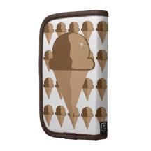 Chocolate Ice Cream Cone Design Folio Organizers