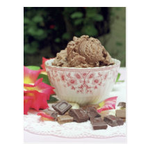 Chocolate ice cream post card