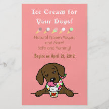 Chocolate Lab Ice Cream for Dogs Flyer