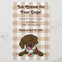 Chocolate Lab Ice Cream for Dogs Flyer
