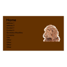 Chocolate Labradoodle Business Cards