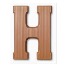 Chocolate letter h postcards