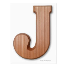 Chocolate letter j post cards