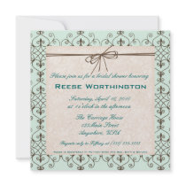 Chocolate & Mint Bridal Shower Invite