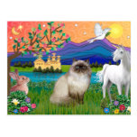 Chocolate Point Himalayan Cat  - Fantasy Land Post Cards