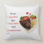 Chocolate & Strawberries Wedding Proposal Pillow
