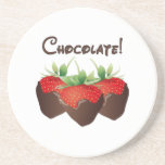 Chocolate Strawberry Beverage Coasters