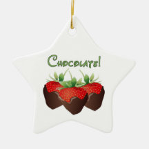 Chocolate Strawberry Christmas Tree Ornament