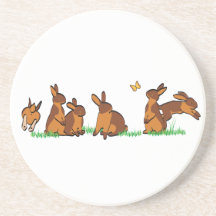 CHOCOLATE TANS IN THE GRASS BEVERAGE COASTER