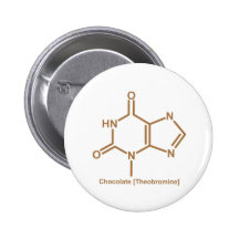 Chocolate theobromine pinback buttons