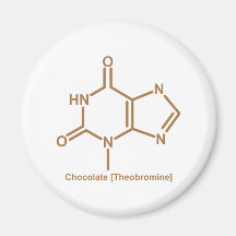 Chocolate theobromine refrigerator magnets