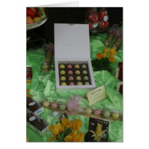 Chocolatier and Patisserie window, Basel Greeting Card