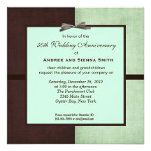 ChocoMint 50th Wedding Anniversary Personalized Announcement