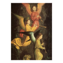 Choir of Angels by Simon Marmion, Renaissance Art Invitation