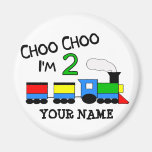 Choo Choo I'm 2!  With TRAIN Fridge Magnets