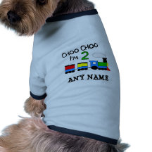 Choo Choo I'm 2!  With TRAIN Pet Tshirt