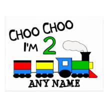 Choo Choo I'm 2!  With TRAIN Post Cards