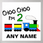 Choo Choo I'm 2!  With TRAIN Poster