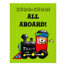 choo choo train 6th birthday party personalized announcement
